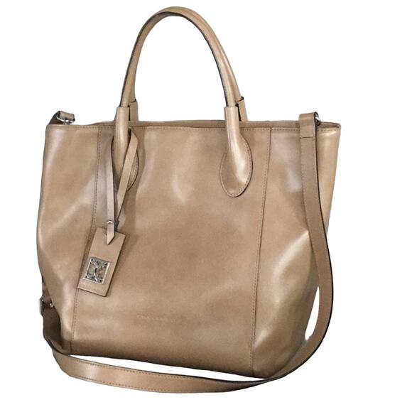 EUC Coccinelle Italy Supple Leather Carry All Roomy Tote Handbag AUTHENTIC - Picture 1 of 7